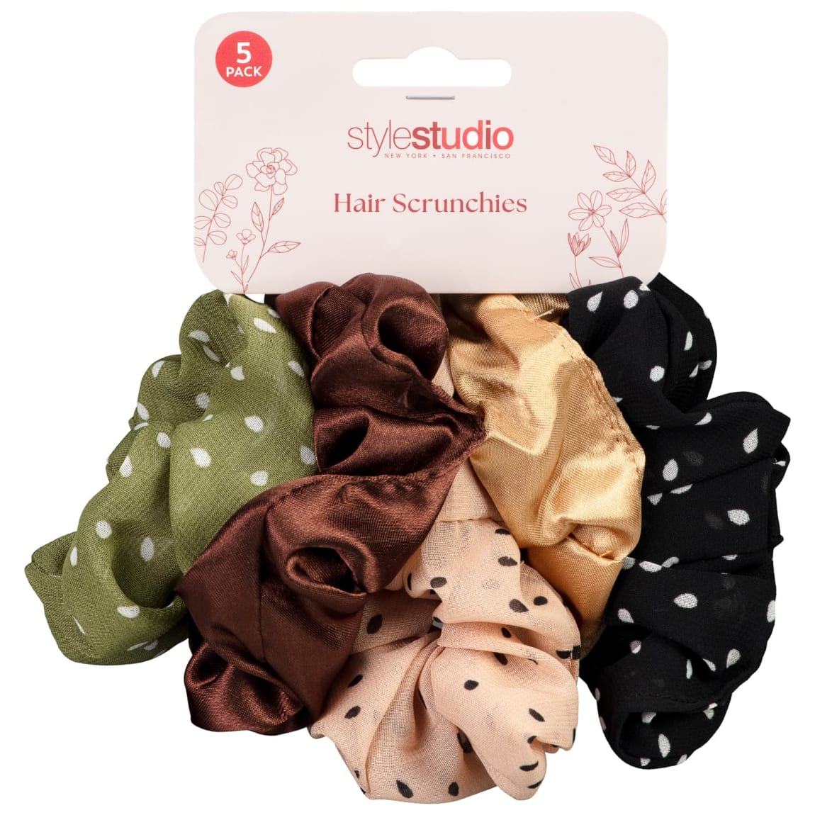 390087-scrunchie-5pk-polka-dot