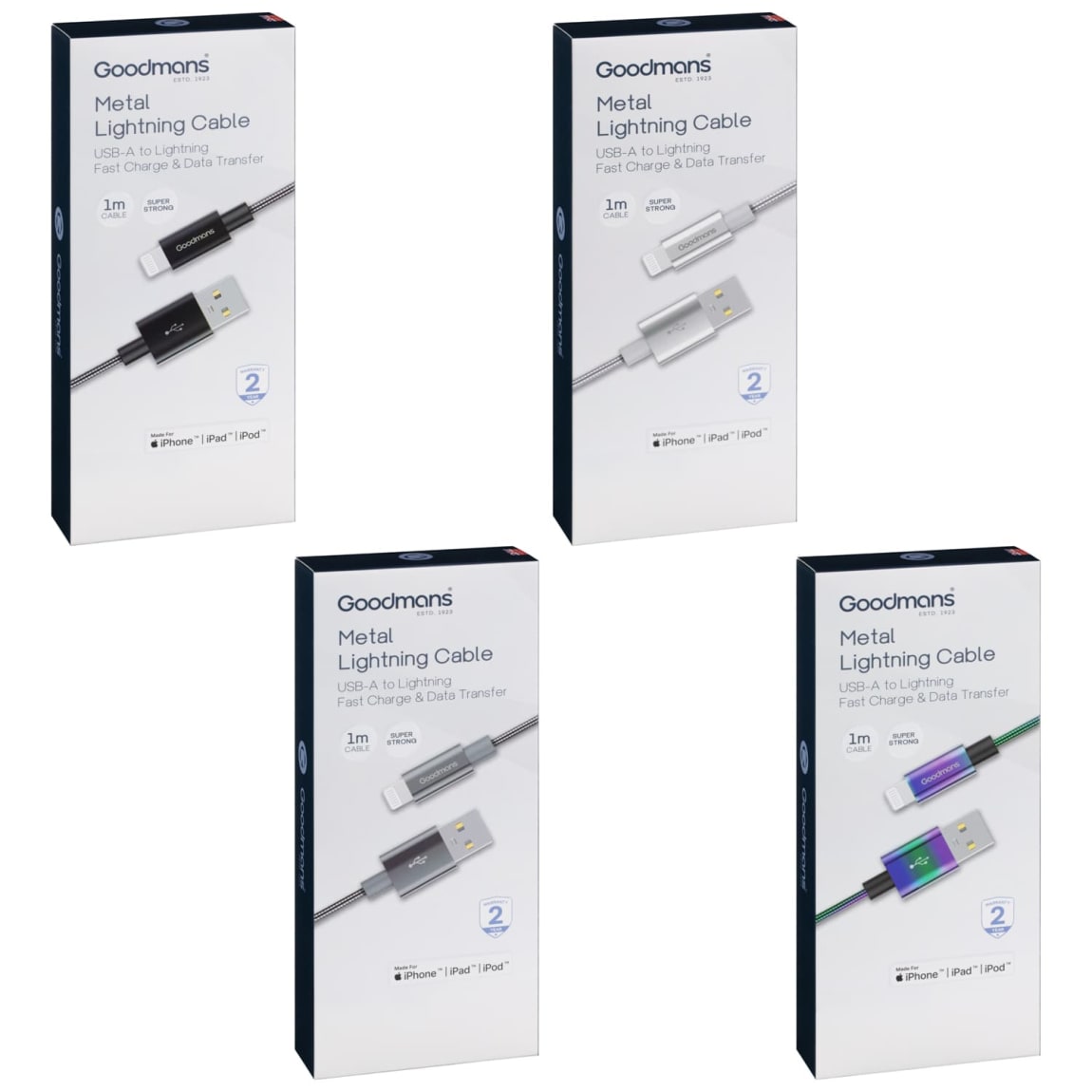 390302-goodmans-metal-lightning-cable-1m-group