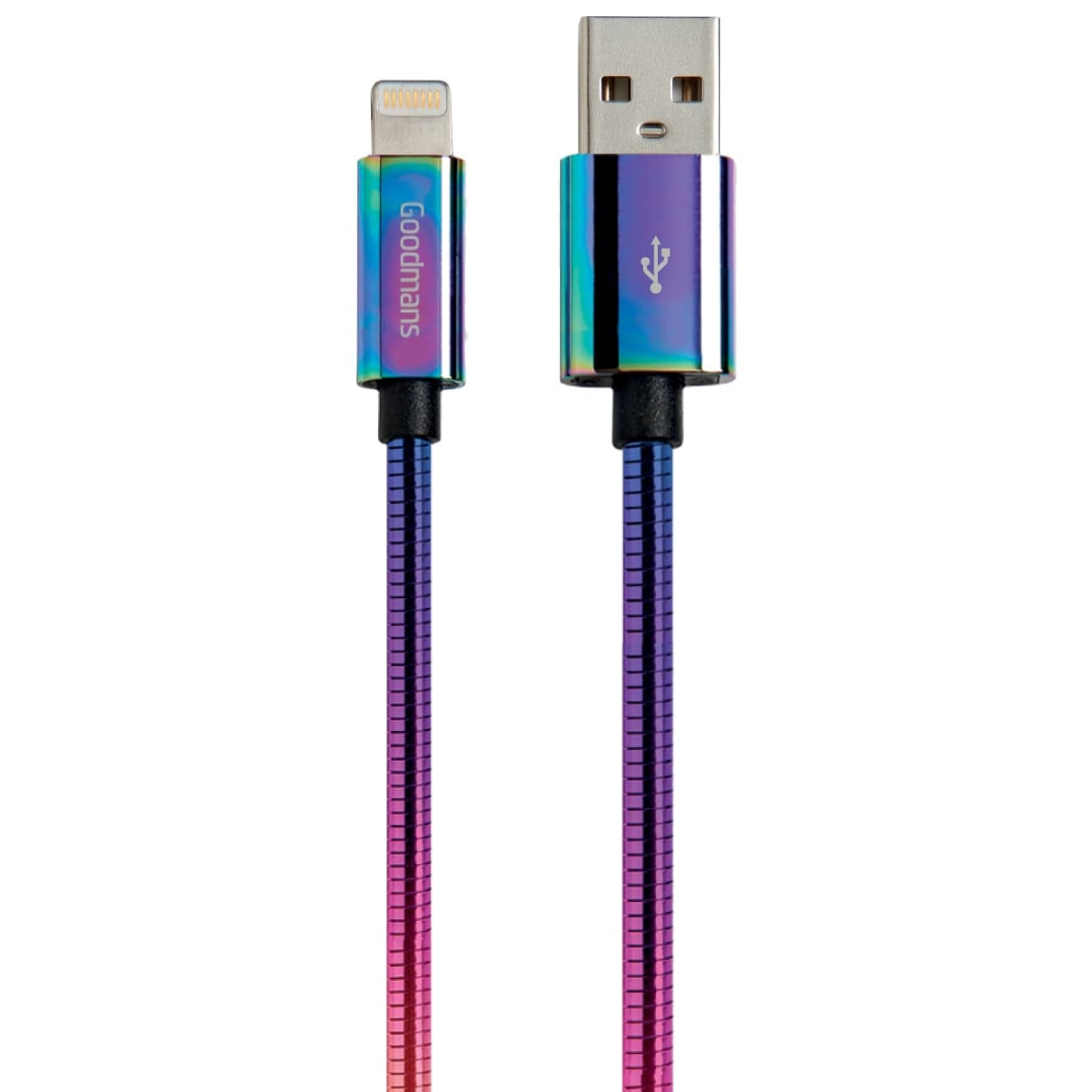 390302-goodmans-metal-lightning-charge-and-sync-cable-1m-iridescent