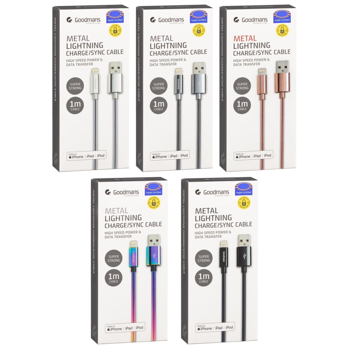 390302-goodmans-metal-lightning-charge-and-sync-cable-1m-main1