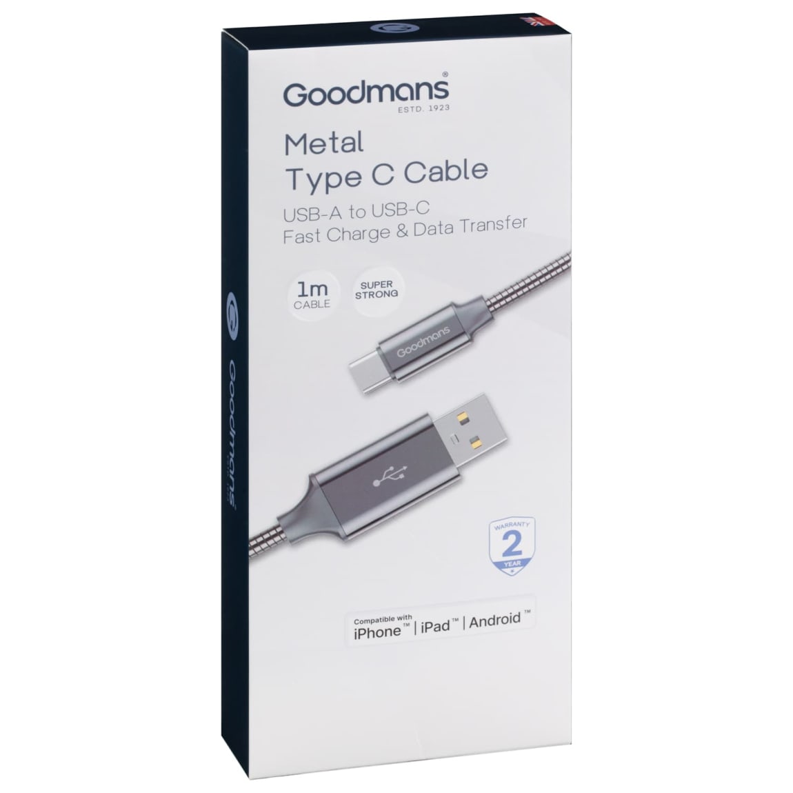 390307-goodmans-metal-type-c-cable-1m-grey