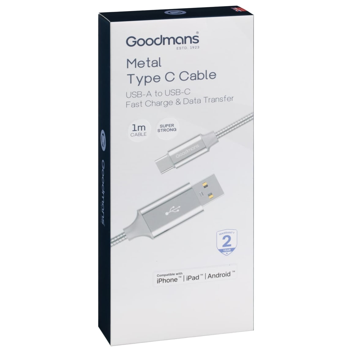 390307-goodmans-metal-type-c-cable-1m-silver
