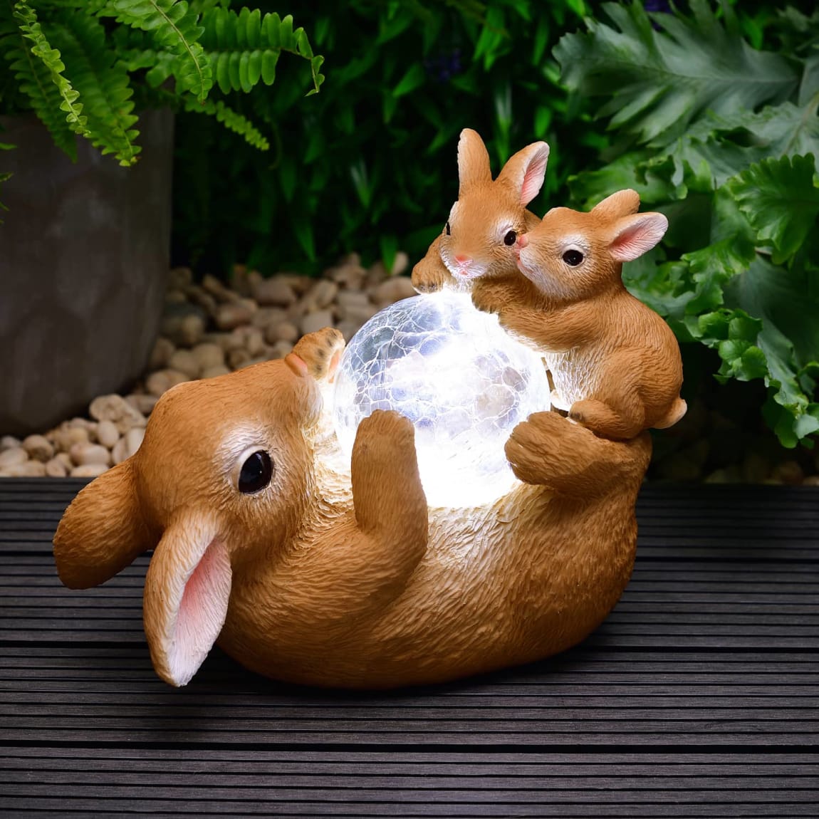 393078-resin-family-with-solar-light-rabbit-2