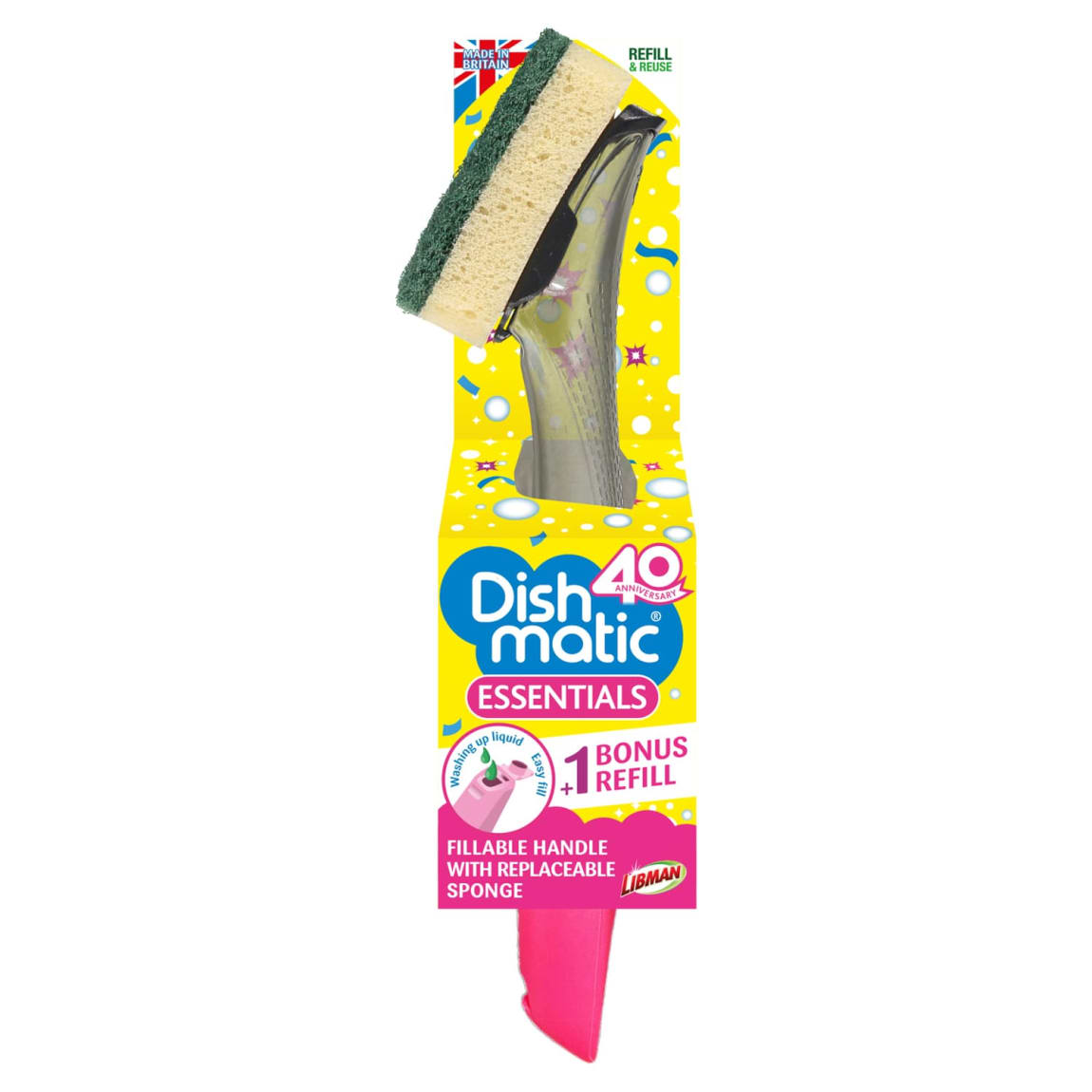 397480-dishmatic-essential-neon-pink-hamdle-brush-and-bonus-refill