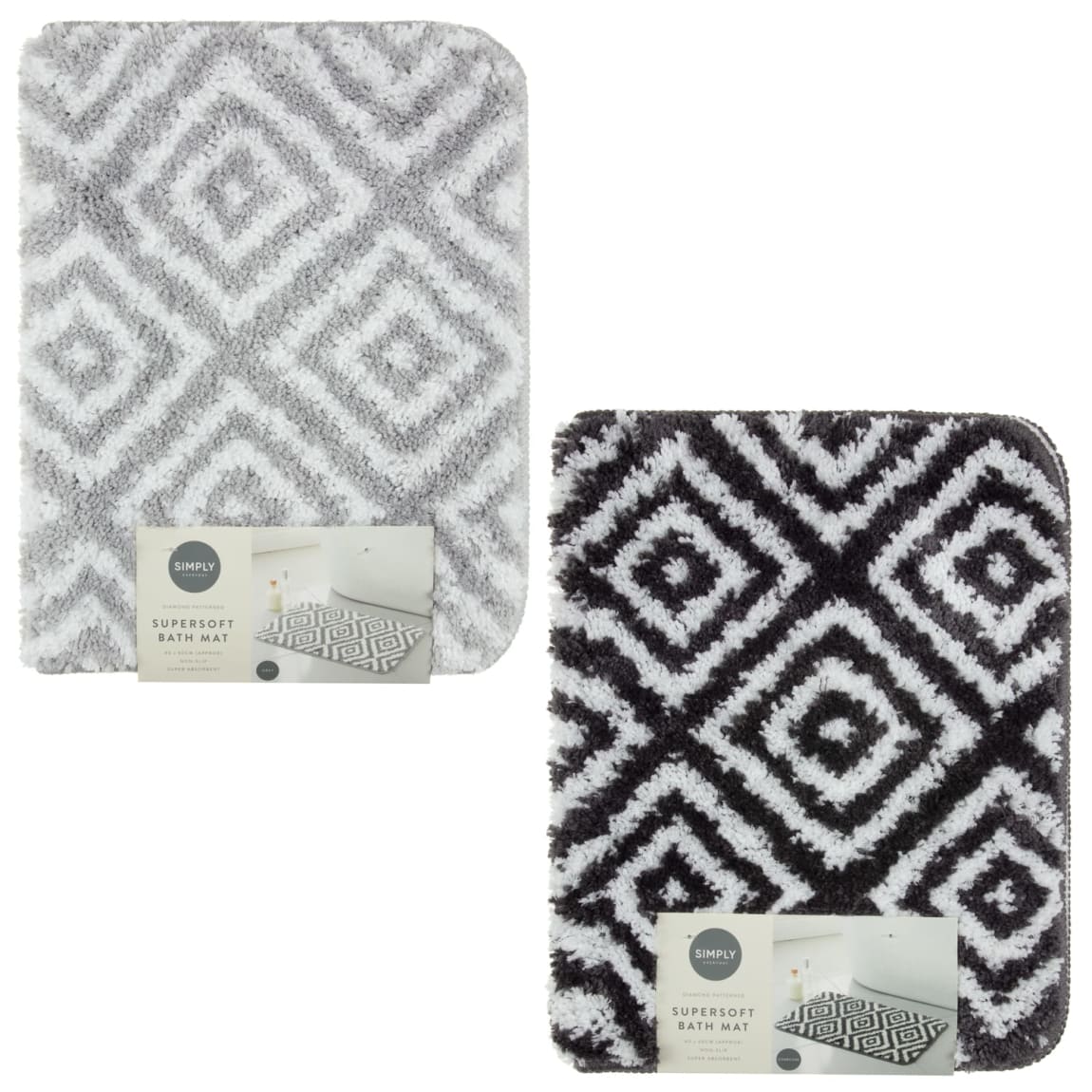 398250-398256-supersoft-diamond-tuffted-bath-mat-group
