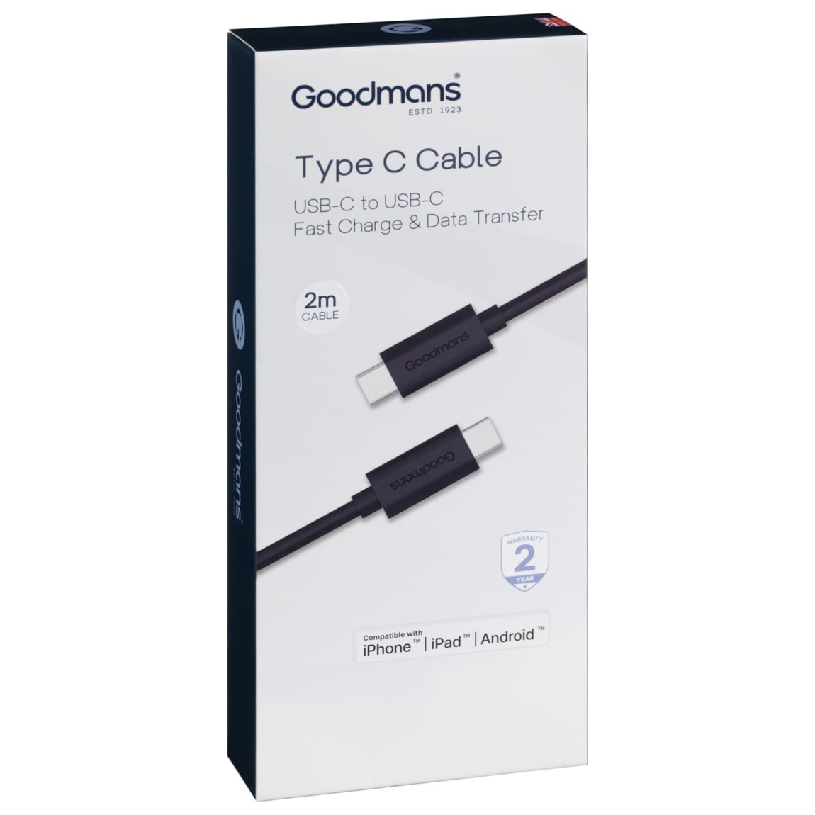 399361-goodmans-type-c-cable-usb-c-to-usb-c-2m-black