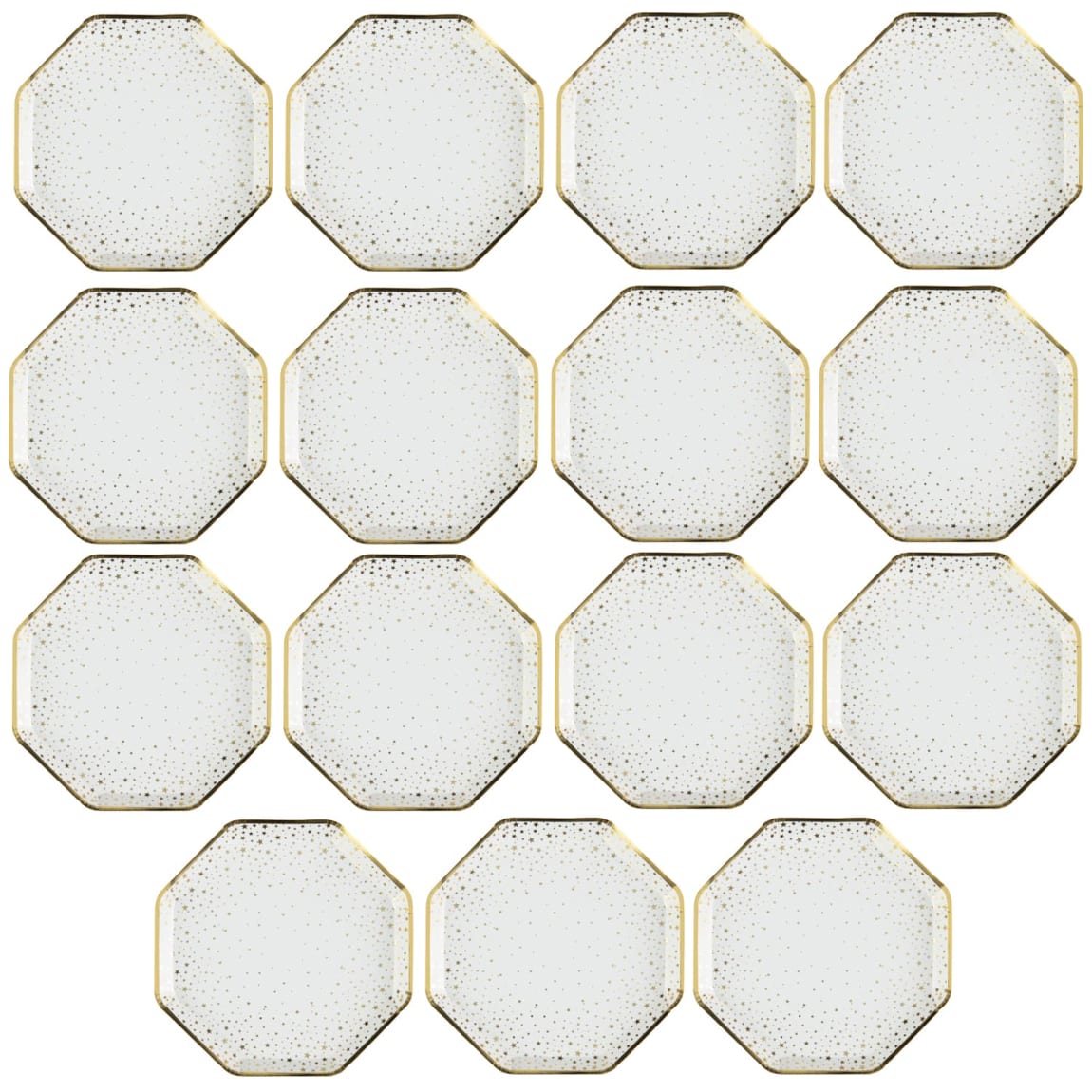 403802-15pk-christmas-traditional-hexagon-plate-9inch-gold