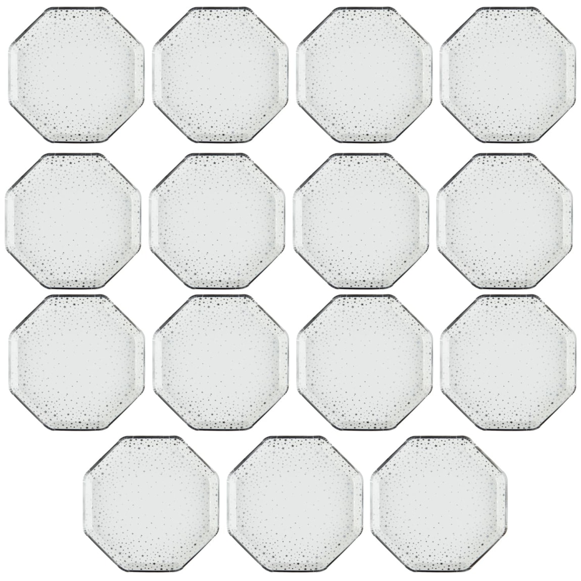 403802-15pk-christmas-traditional-hexagon-plate-9inch-silver