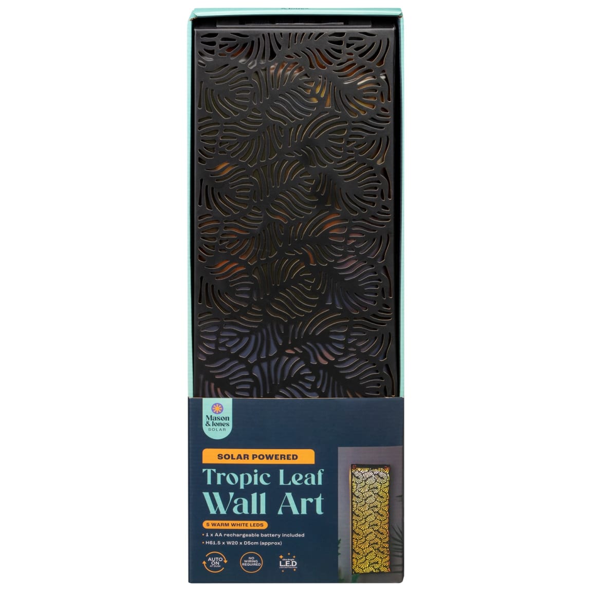 404771-solar-tropic-leaf-metal-wall-panel-warm-white-led-2