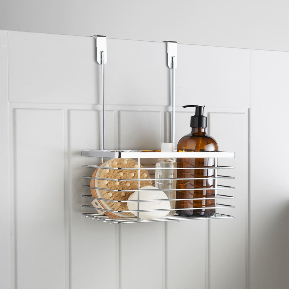 Hanging Bathroom Caddy - Chrome | Bathroom Accessories - B&M Stores