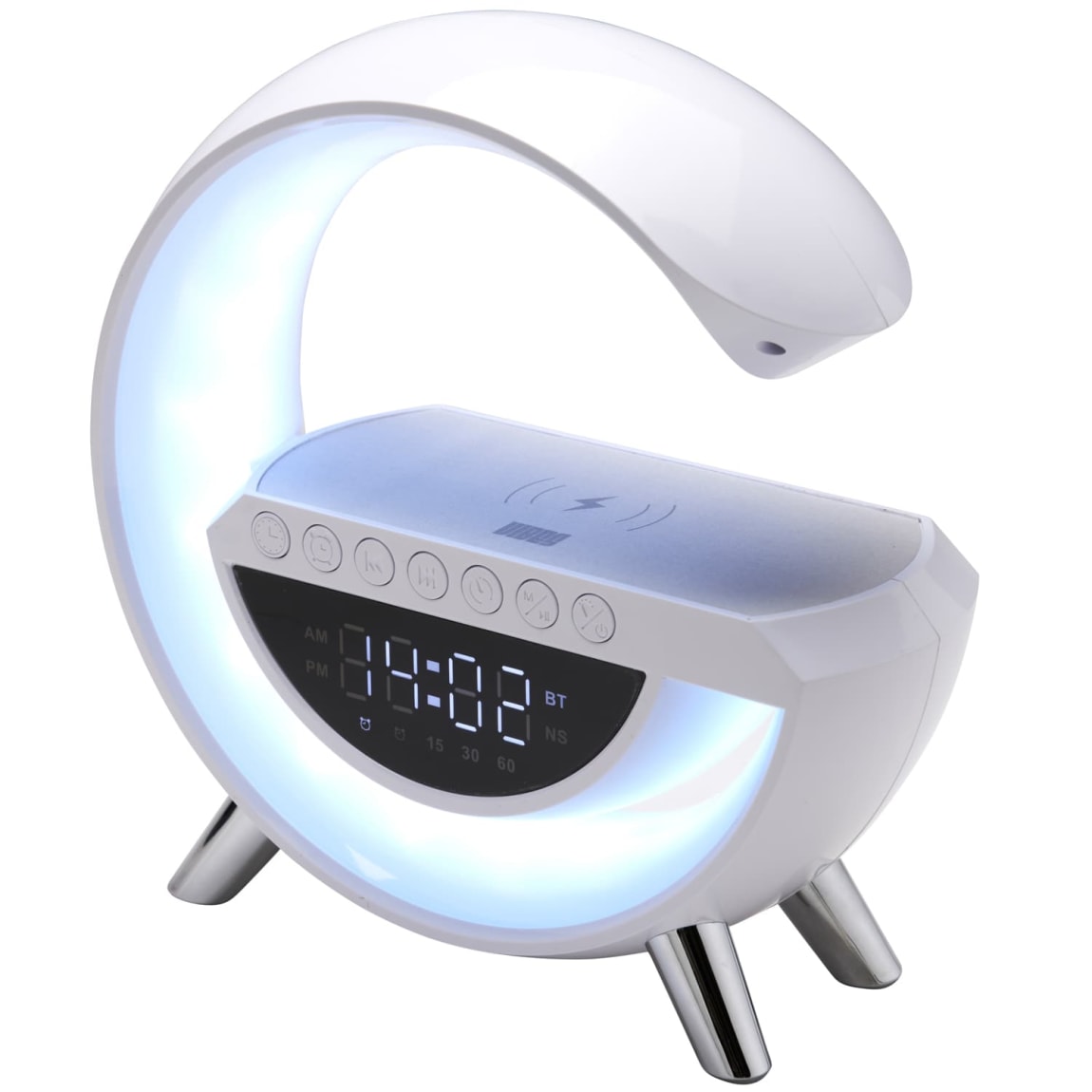 409981-vibes-3in1-led-speaker-alarm-clock-and-wireless-charger-white-2
