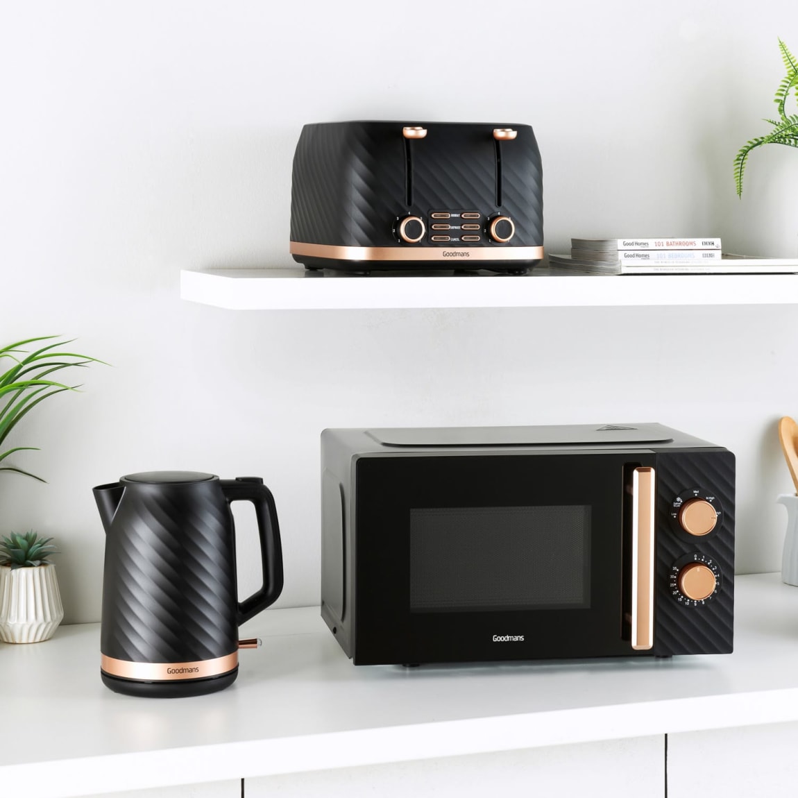 410212-410217-416117-goodmans-wave-black-and-rose-gold-kettle-microwave-toaster-group