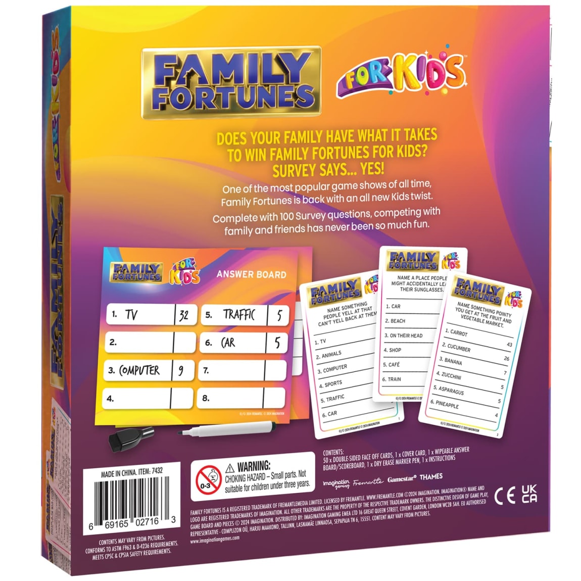 Family Fortunes For Kids Board Game Family Board Games B&M