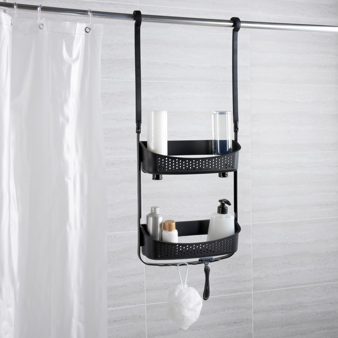 417093-2-tier-shower-storage-caddy-black