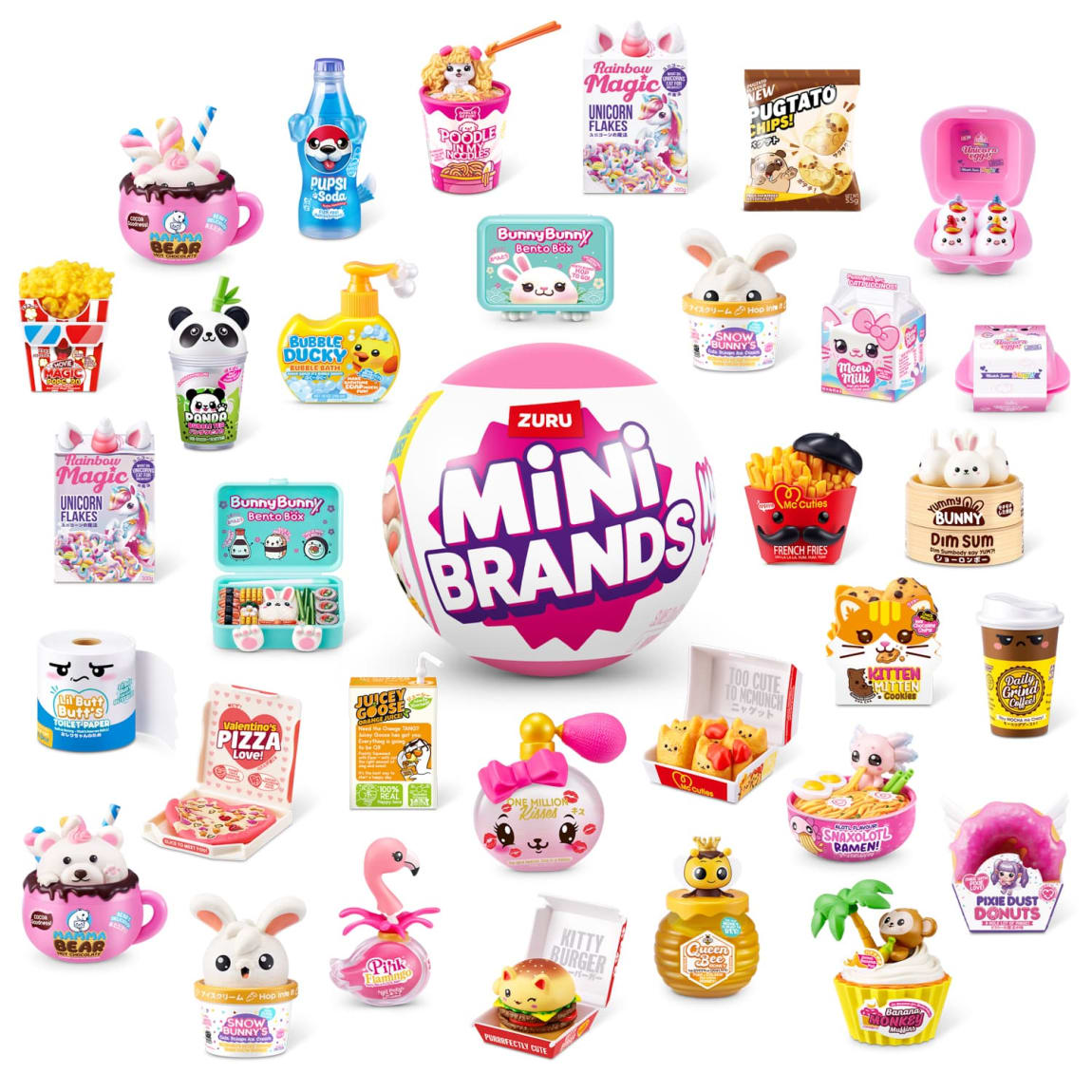 Zuru 5 Surprise Mini Brands Serie 2 - Palla Dorata Con 5 Miniature