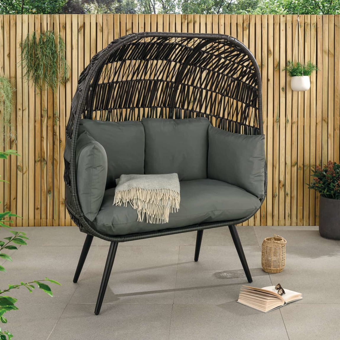 Paris Pod Chair Garden Chairs B&M
