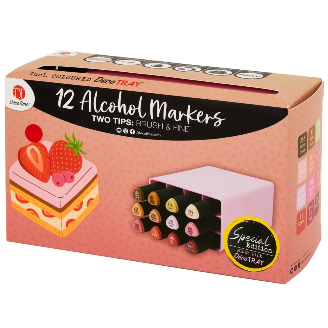 419803-deco-time-12-alcohol-markers-blush-pink-tray