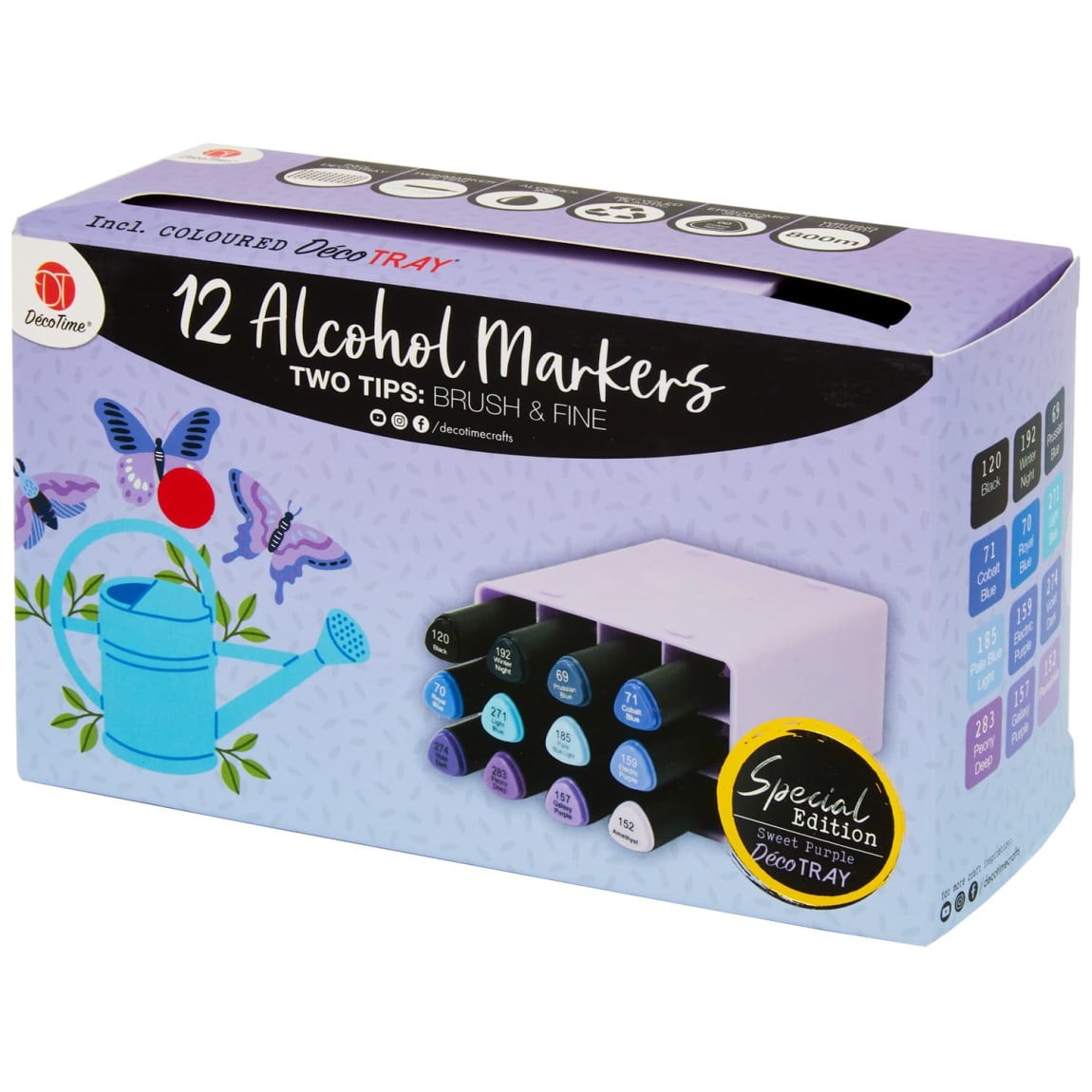 419803-deco-time-12-alcohol-markers-sweet-purple-tray