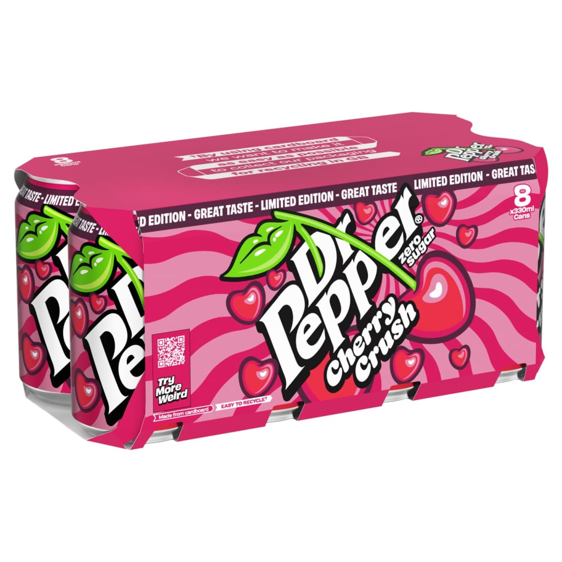 Dr Pepper 8 X 330ml Cherry Crush Fizzy Drinks B M