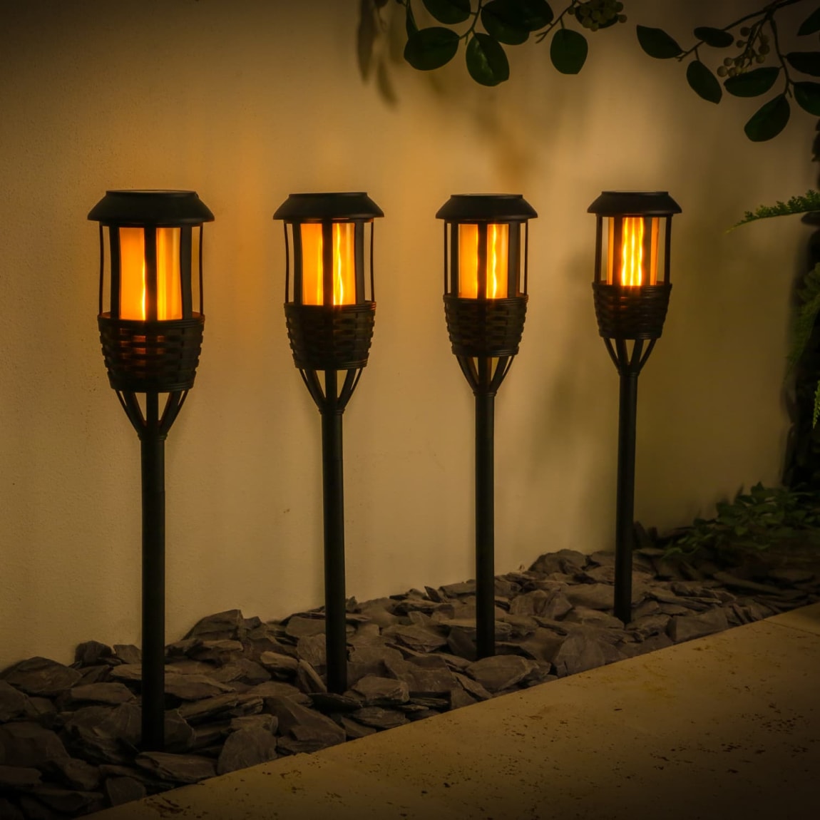 429562-solar-powered-4pk-flame-effect-torch-post-lights