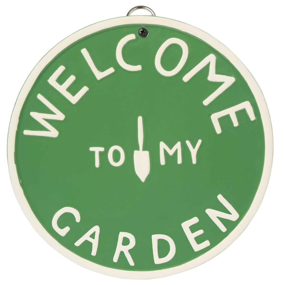 429645-welcome-to-the-garden-round-plaque-green
