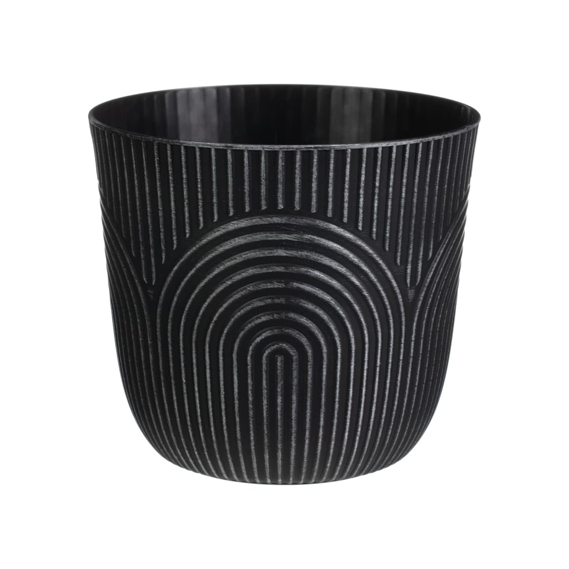 429765-arch-design-plastic-plant-pot-22cm-black-silver