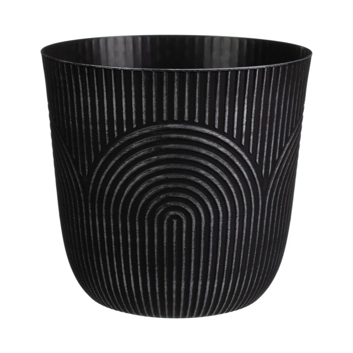 429767-arch-design-plastic-plant-pot-28cm-black-silver