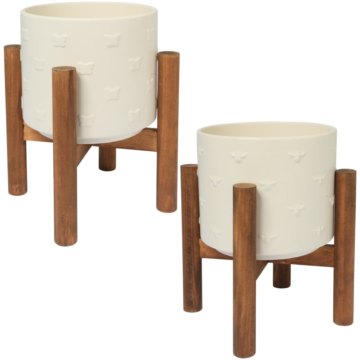 429849-ceramic-planter-on-wooden-stand