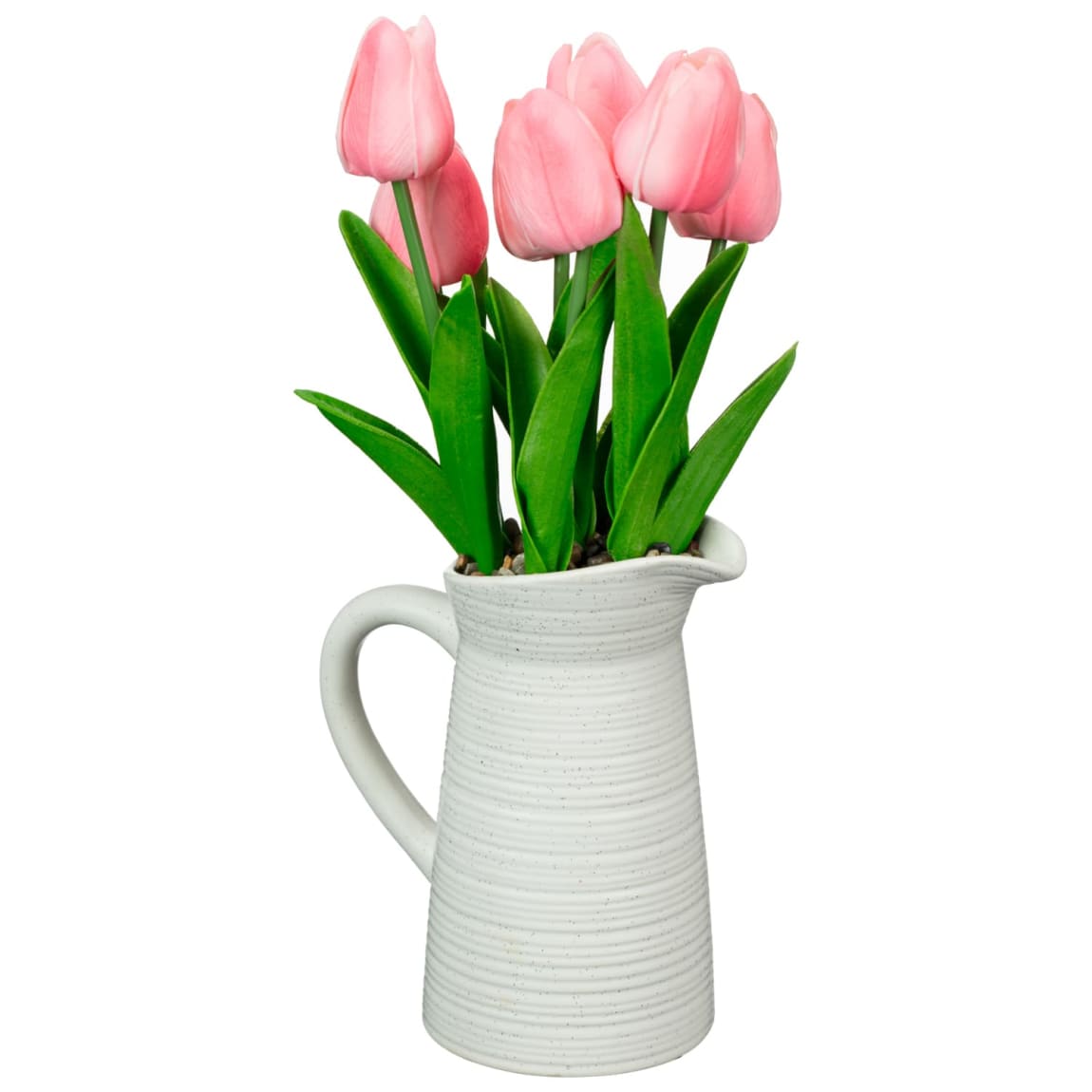 430393-7-tulips-in-ceramic-jug-vase-pink
