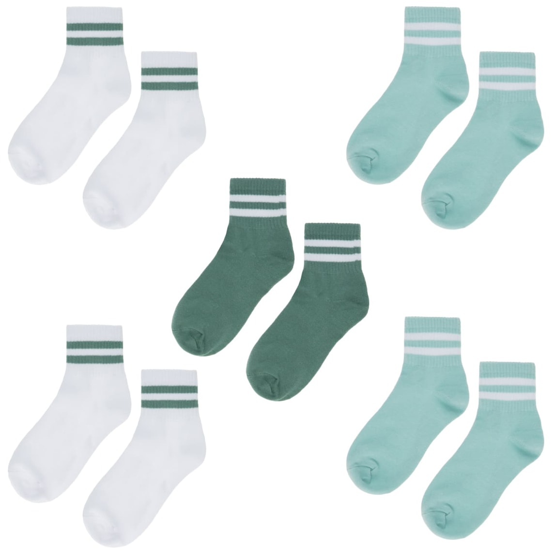 430664-5pk-ladies-quarter-socks-khaki
