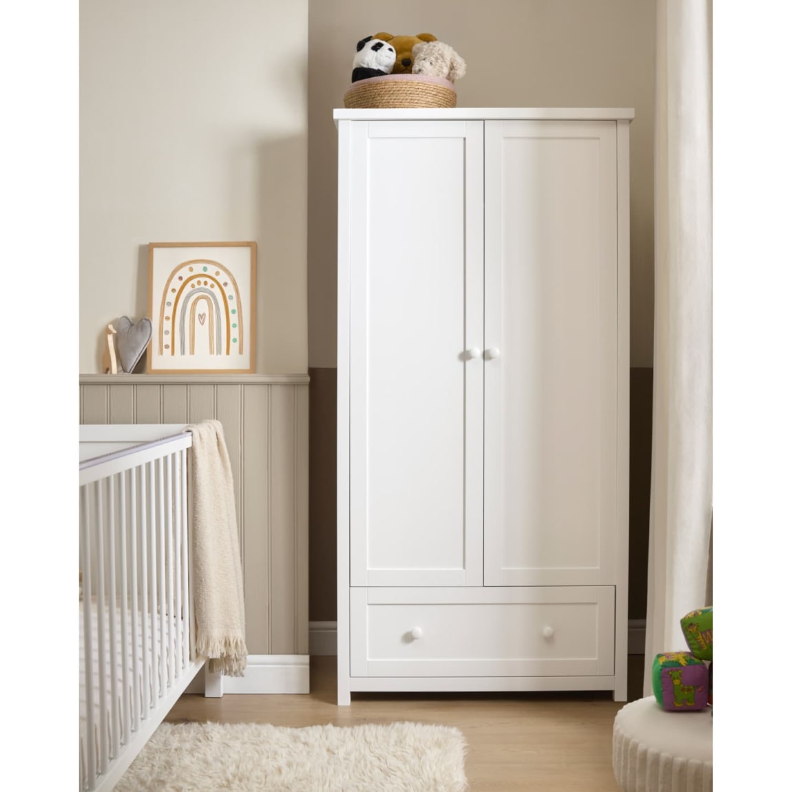 433213-white-painted-wardrobe-2-door-2-drawer-2