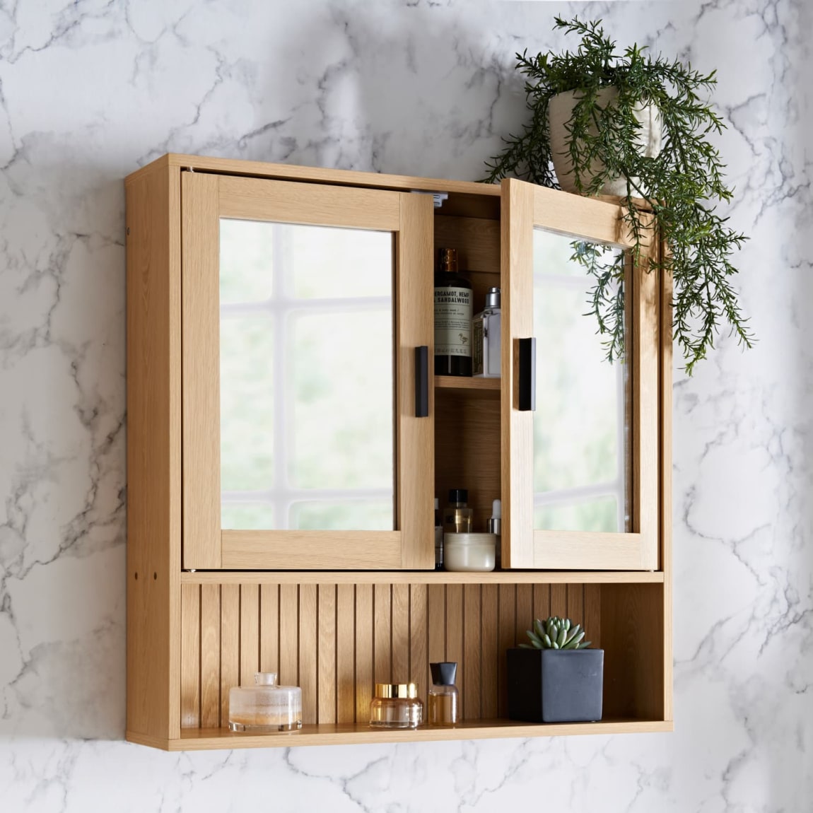 434390-bathroom--collection-mirrored-wall-cabinet-oak-finish-2