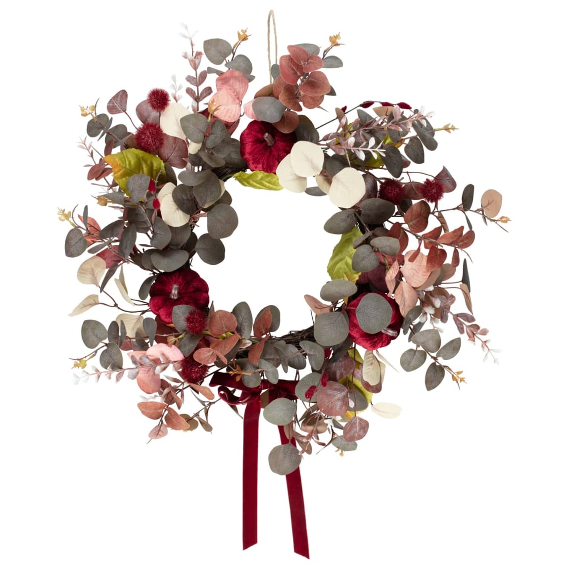 434870-burgundy-eucalyptus-and-pumpkin-wreath