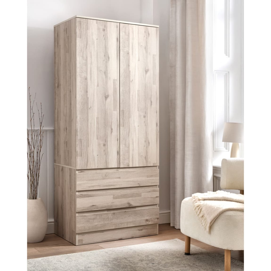 435624-sienna-wooden-effect-2-door-3-drawer-wardrobe
