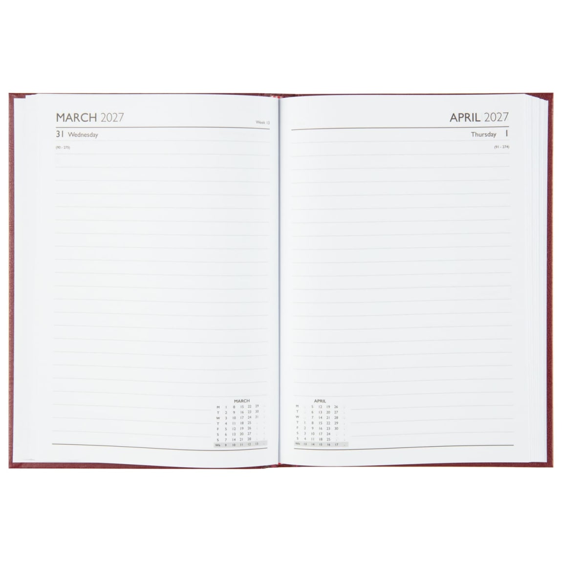 435789-a5-page-a-day-diary-2027-red-2