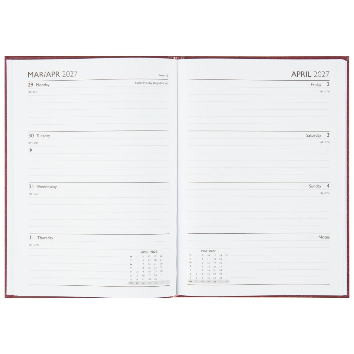 435791-a5-week-veiw-diary-2027-red-3