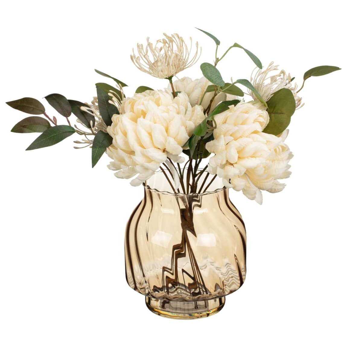 436001-ribbed-glass-tinted-vase-with-cream-flowers