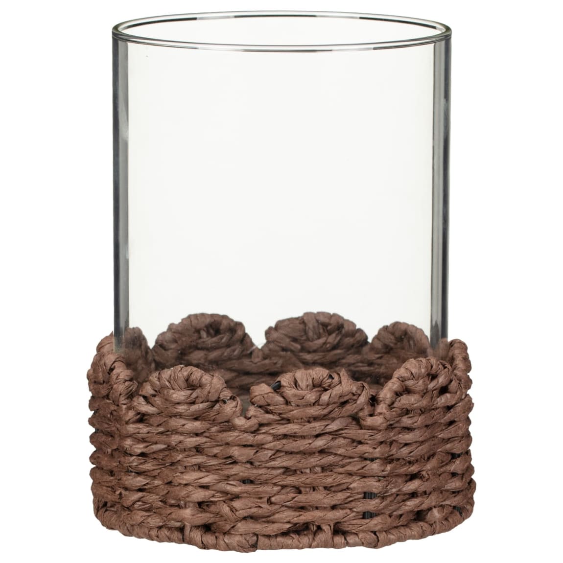 436046-dark-brown-scalloped-edge-candle-holder