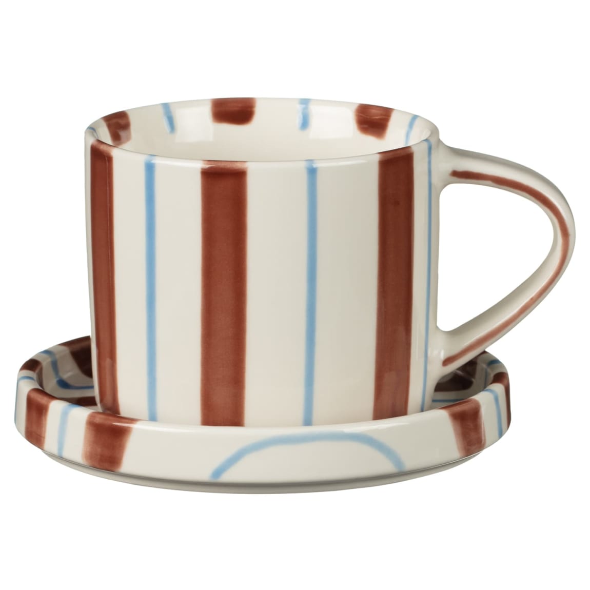 436560-brown-and-blue-strip-mug-and-saucer