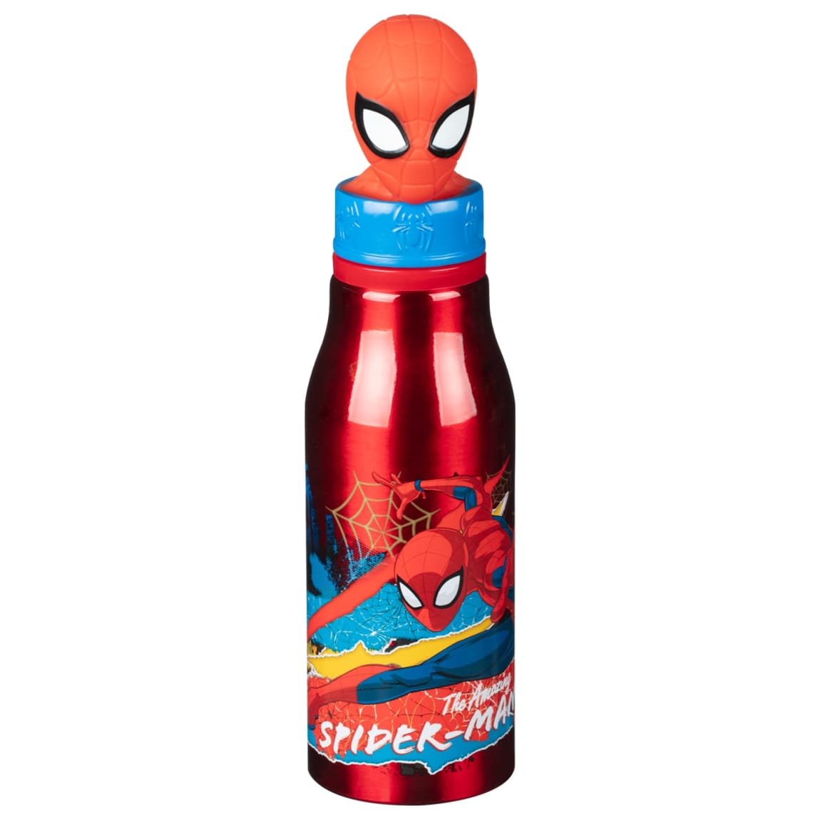 437629-marvel-aluminium-bottle-with-3d-lid-spiderman