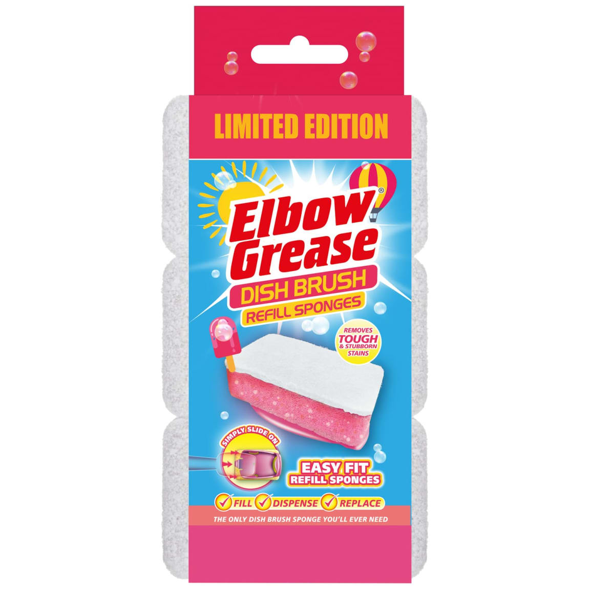 439939-elbow-grease-dish-brush-refill-sponges-3pk-summer-vibes-edition