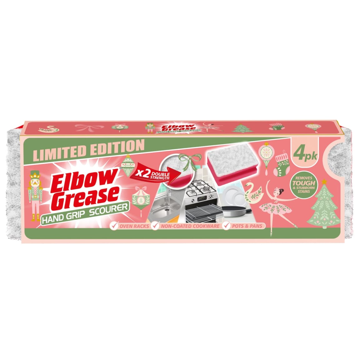 443475-elbow-grease-hand-grip-scourers-4pk-nutcracker-edition