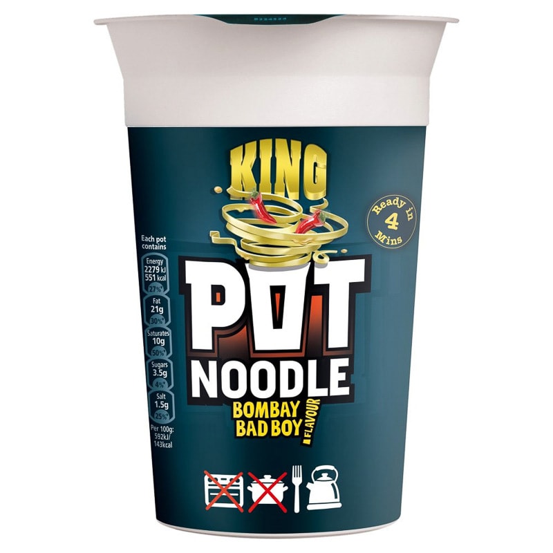 B&M King Pot Noodle Bombay Bad Boy 114g 156311 B&M