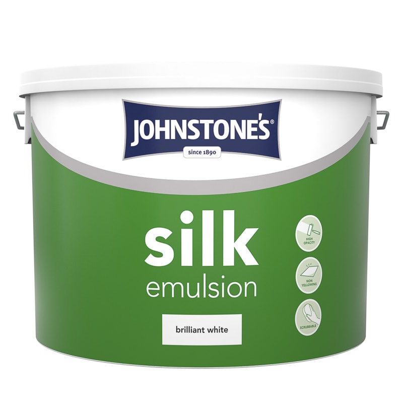 Johnstone s Paint Vinyl Silk Emulsion Brilliant White 10L Painting