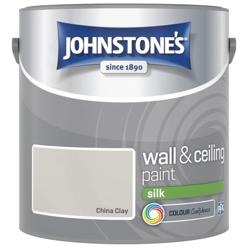Johnstone's Paint Vinyl Silk Emulsion China Clay 2.5L B&M