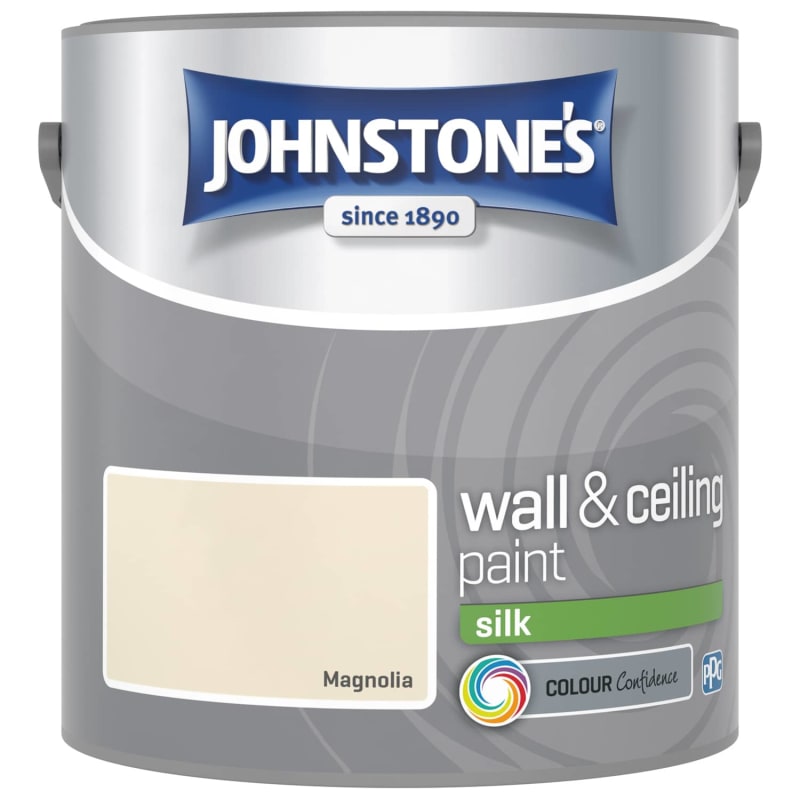 Johnstone's Paint Vinyl Silk Emulsion Magnolia 2.5L B&M
