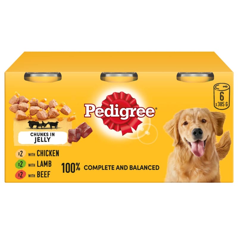 Pedigree in Jelly 6 x 385g Dog Food, Pet Food