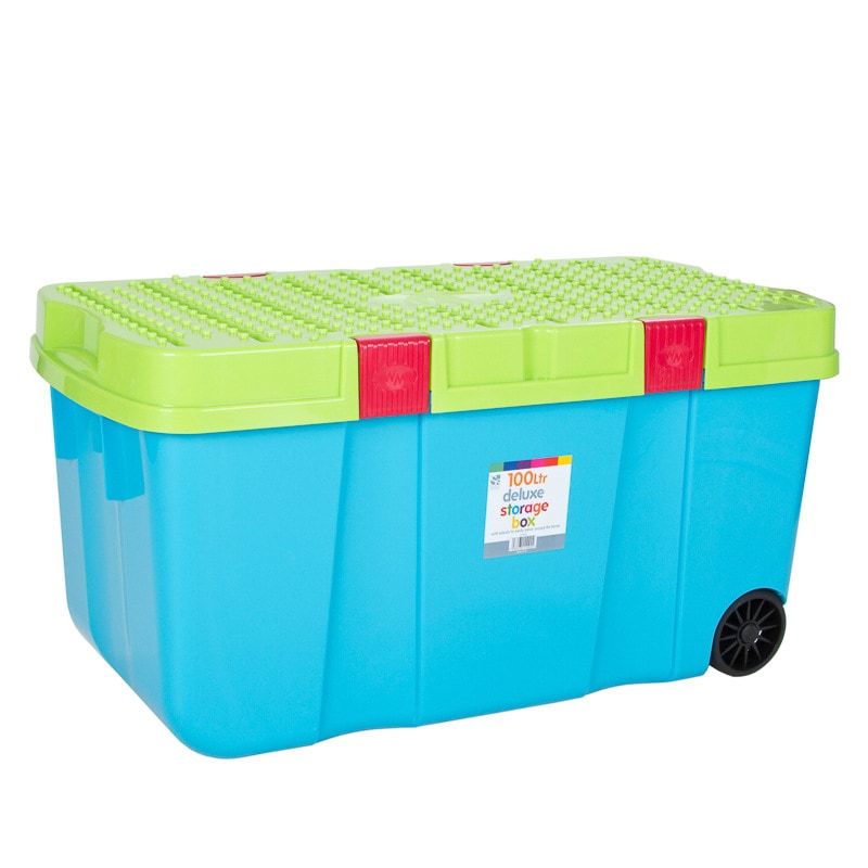 B&M Deluxe Storage Box with Wheels 100L 269828 B&M