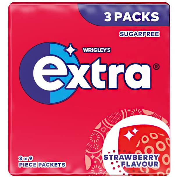 Wrigleys Extra Chewing Gum Strawberry Flavour Mints & Gums B&M