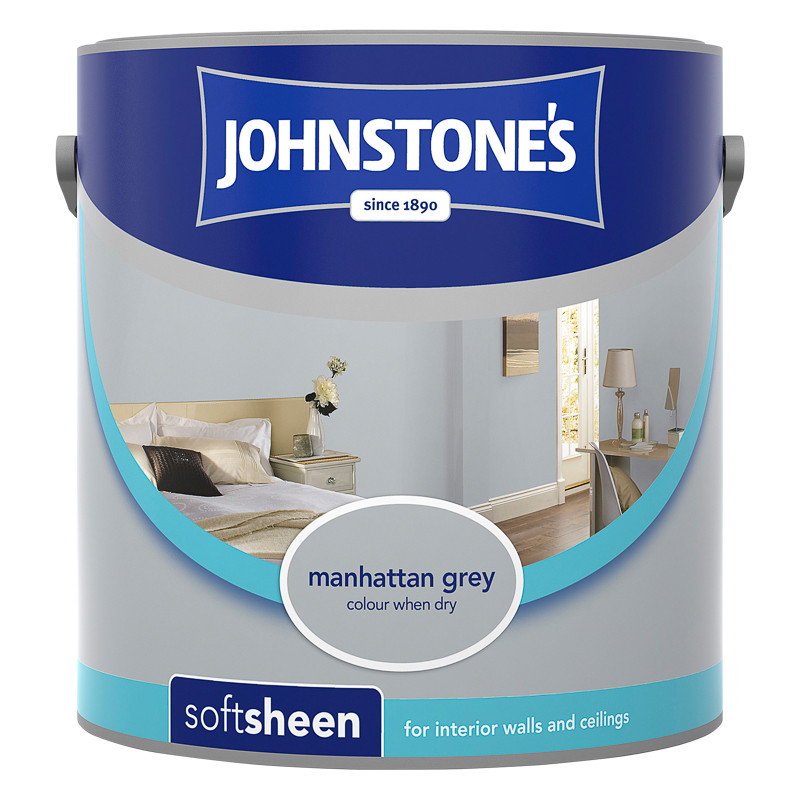 Johnstone's Paint Vinyl Soft Sheen Manhattan Grey 2.5L Painting